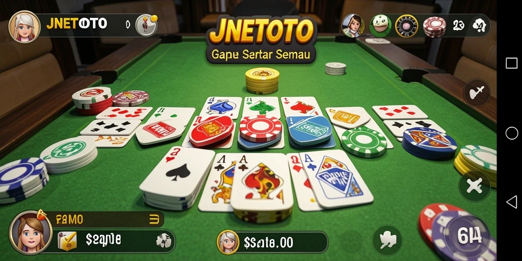 Screenshot utama JNETOTO menampilkan gameplay seru Gaple.