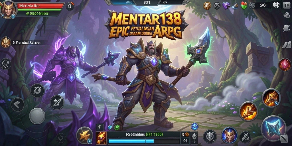 Screenshot menampilkan pertarungan seru dalam game ARPG MENTARI138.