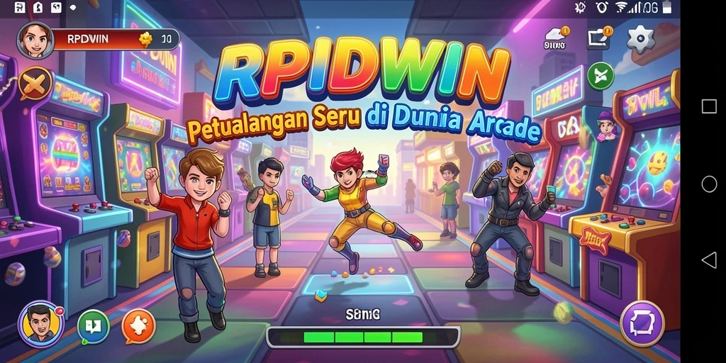 Screenshot RPIDWIN menampilkan dinamika seru dalam permainan Arcade.