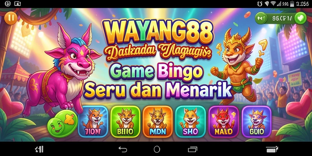 Tampilan gameplay seru dalam aplikasi Bingo WAYANG88.